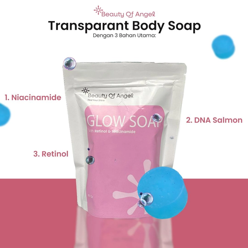 Product image Beauty Of Angel Transparent Soapwith Salmon DNA Collagen all variant 1pc glow soap